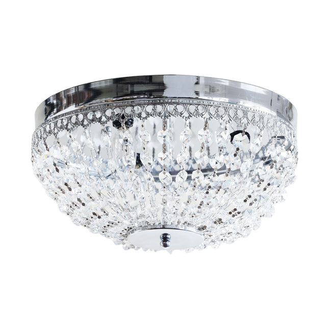 14" Erhard 3-Light Chrome Flush Mount Light Fixture Home Decor > Lighting > Ceiling Lights > Flush Mount Ceiling Lights TriadCommerceInc