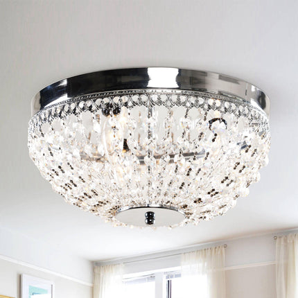 14" Erhard 3-Light Chrome Flush Mount Light Fixture Home Decor > Lighting > Ceiling Lights TriadCommerceInc