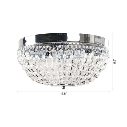 14" Erhard 3-Light Chrome Flush Mount Light Fixture Home Decor > Lighting > Ceiling Lights TriadCommerceInc