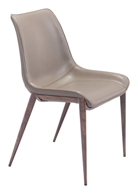 Magnus Dining Chair (Set of 2) Brown & Walnut Chairs TriadCommerceInc Default Title  
