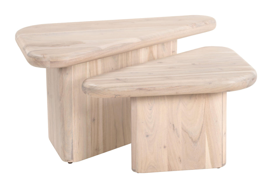 Navidic Coffee Table Set (2-Piece) Natural Coffee Tables TriadCommerceInc   