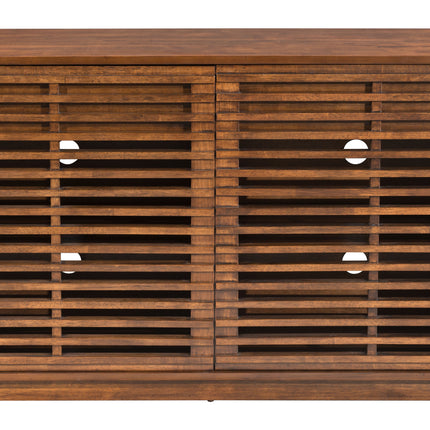 Linea Credenza Walnut Storage TriadCommerceInc   