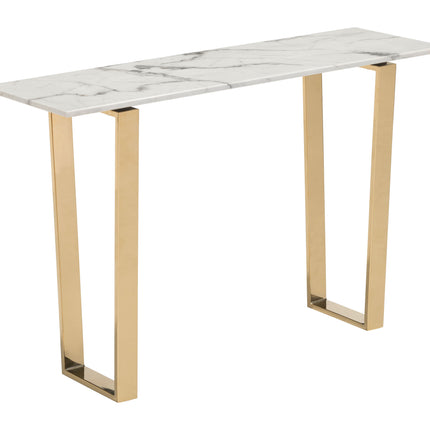 Atlas Console Table White & Gold Console Tables TriadCommerceInc