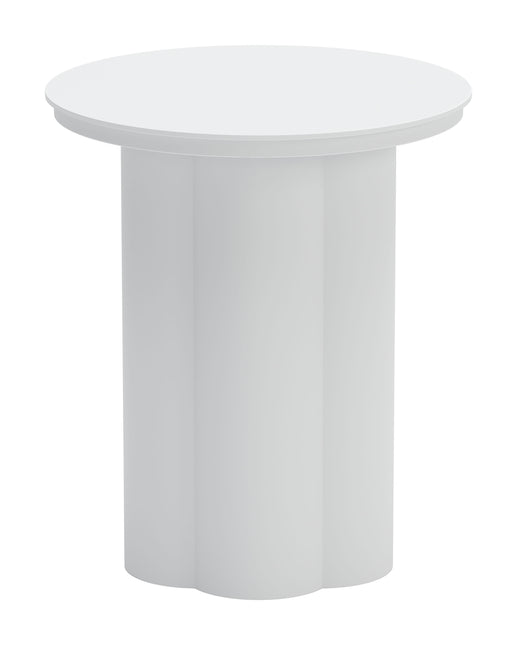 Kogur Side Table White Tables TriadCommerceInc   