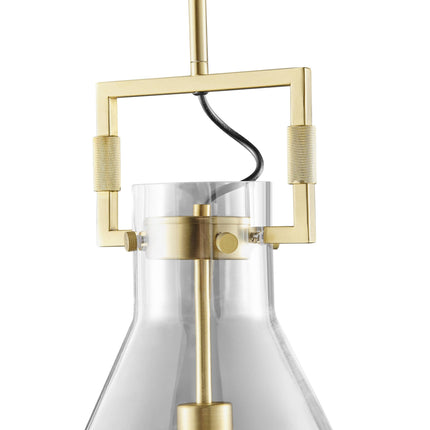 Helios Crystal & Gold LED 1 light Pendant Pendant TriadCommerceInc