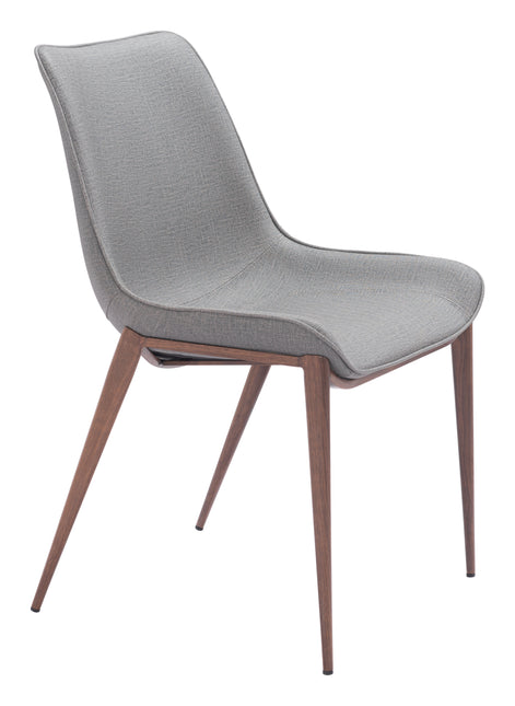 Magnus Dining Chair (Set of 2) Slate Gray & Walnut Chairs TriadCommerceInc Default Title  