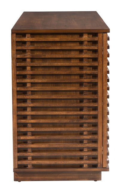 Linea Credenza Walnut Storage TriadCommerceInc   