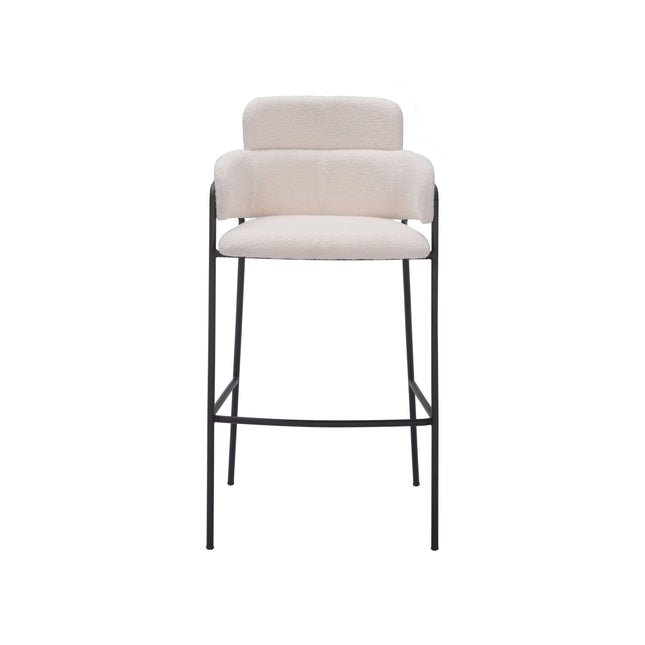 Marcel Barstool (Set of 2) Cream Barstools TriadCommerceInc   