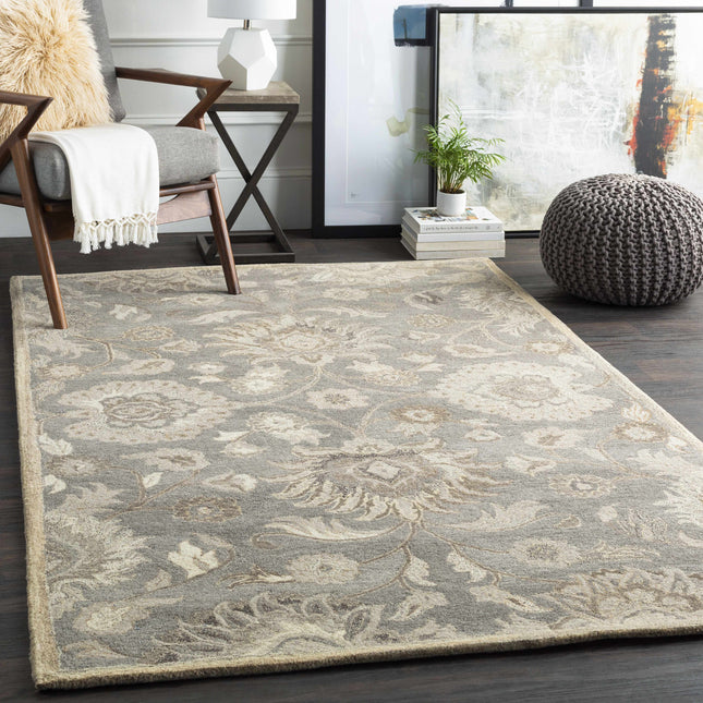 Conesus 1195 Hand Tufted Ivory & Taupe Wool Rug Rugs TriadCommerceInc