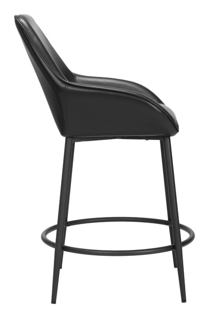 Vila Counter Stool (Set of 2) Black Counter Stools TriadCommerceInc   