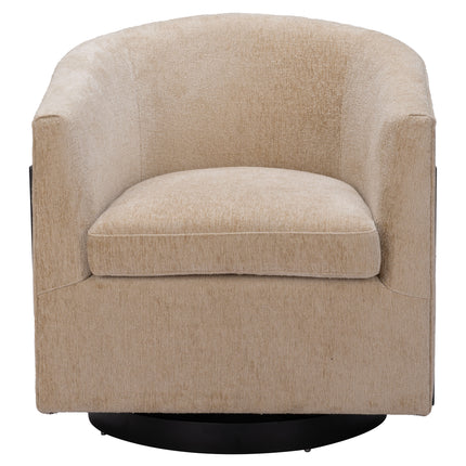 Hanko Swivel Chair Golden Beige Chairs TriadCommerceInc   