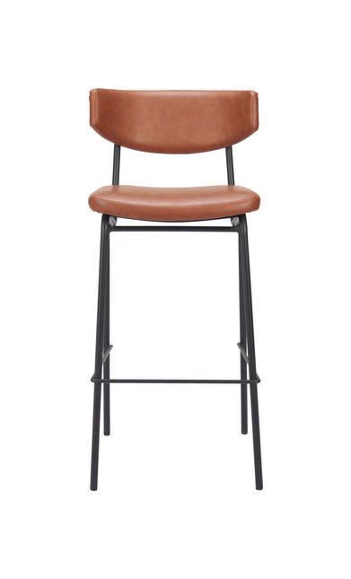 Charon Barstool (Set of 2) Vintage Brown Barstools TriadCommerceInc   