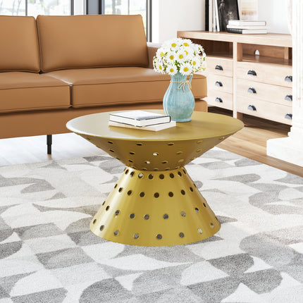 Electron Coffee Table Gold Coffee Tables TriadCommerceInc   