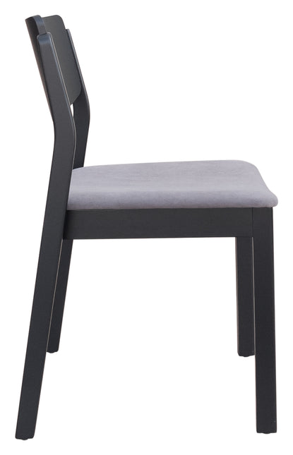 Desdamona Dining Chair (Set of 2) Gray & Black Chairs TriadCommerceInc   