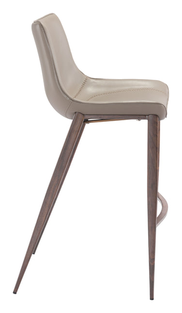Magnus Barstool (Set of 2) Brown & Walnut Barstools TriadCommerceInc   