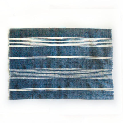 Aden Cotton Bath Mat Bath Mats & Rugs TriadCommerceInc Navy with Natural