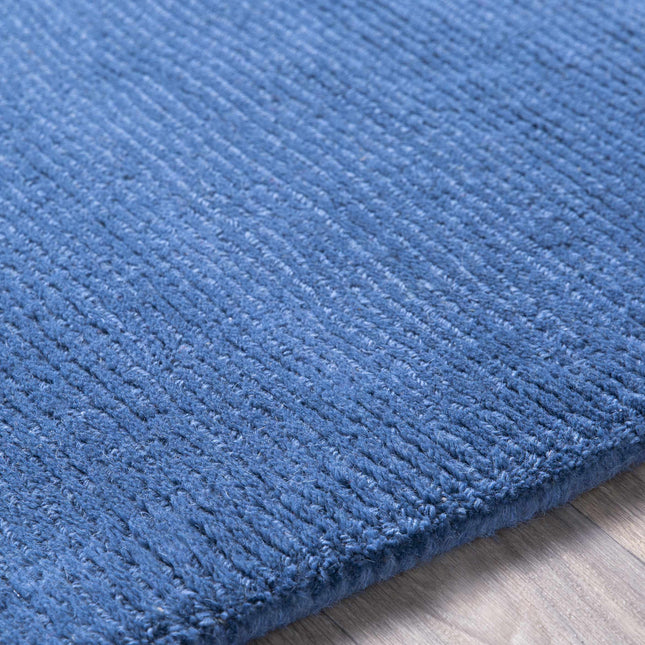 Brockton Solid Wool Blue Area Rug Rugs TriadCommerceInc