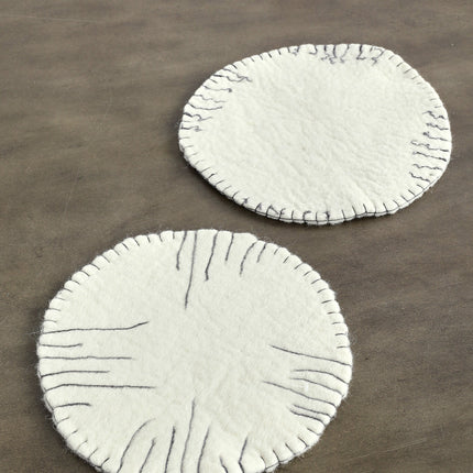 Fine Line Ivory Wool Trivet Décor TriadCommerceInc