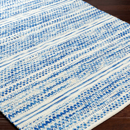 Williford Blue Wool Flatwoven Rug Rugs TriadCommerceInc