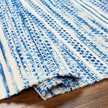 Williford Blue Wool Flatwoven Rug Rugs TriadCommerceInc