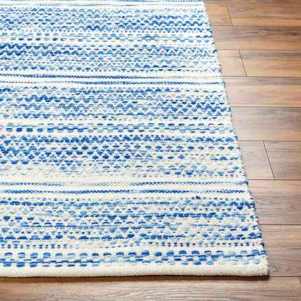 Williford Blue Wool Flatwoven Rug Rugs TriadCommerceInc