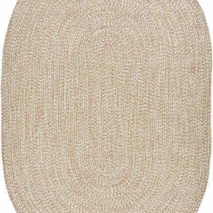 Cream Braided Faux Jute Rug Rugs TriadCommerceInc 6' x 9' Oval