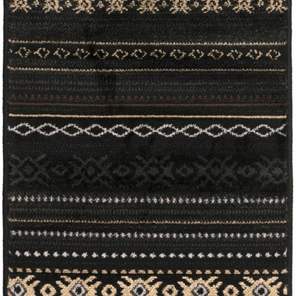 Fogertown Black Western Rug Rugs TriadCommerceInc 1'10" x 2'11" Rectangle