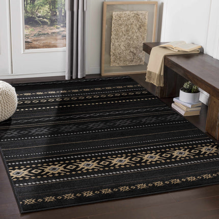 Fogertown Black Western Rug Rugs TriadCommerceInc