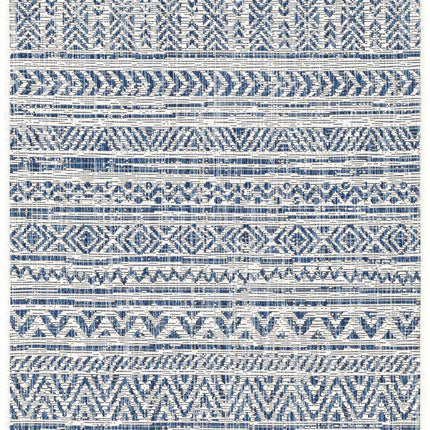 Novato Navy All Over Pattern Performance Rug Rugs TriadCommerceInc 2'7" x 10' Runner