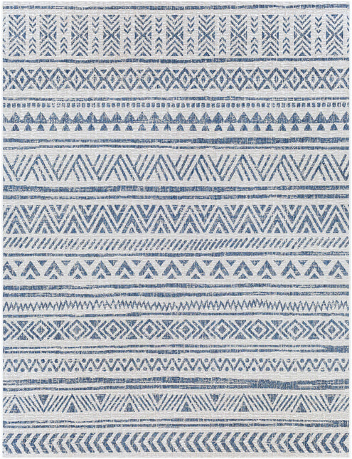 Novato Navy All Over Pattern Performance Rug Rugs TriadCommerceInc 7'10" x 10'2" Rectangle