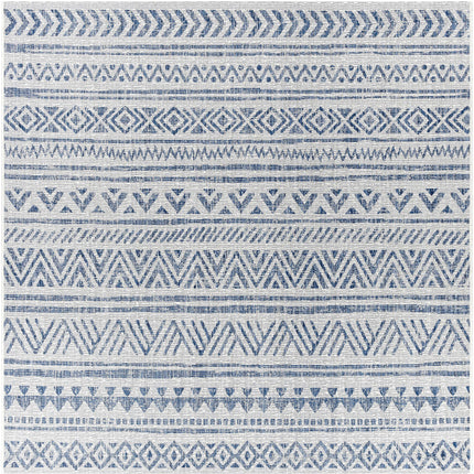 Novato Navy All Over Pattern Performance Rug Rugs TriadCommerceInc 7'10" Square