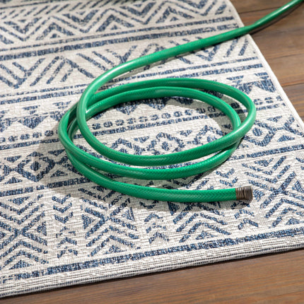 Novato Navy All Over Pattern Performance Rug Rugs TriadCommerceInc