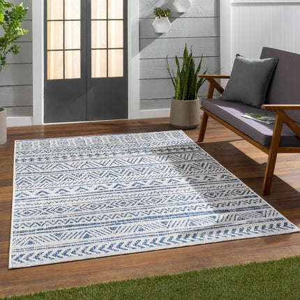 Novato Navy All Over Pattern Performance Rug Rugs TriadCommerceInc