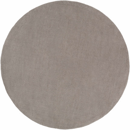 Brockton Solid Wool Gray Area Rug Rugs TriadCommerceInc 6' Round