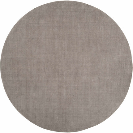 Brockton Solid Wool Gray Area Rug Rugs TriadCommerceInc 8' Round