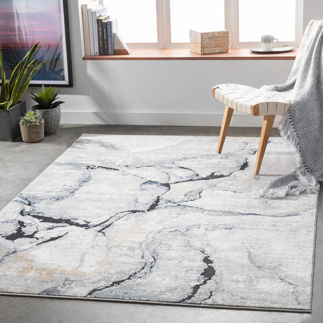 Fremantle Gray Marble Rug Rugs TriadCommerceInc