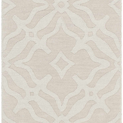 Fyffe Embossed Beige Wool Area Rug Rugs TriadCommerceInc 2'3" x 10' Runner