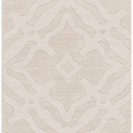 Fyffe Embossed Beige Wool Area Rug Rugs TriadCommerceInc 2'3" x 12' Runner