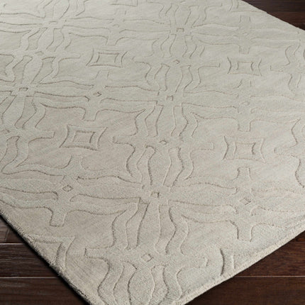 Fyffe Embossed Beige Wool Area Rug Rugs TriadCommerceInc