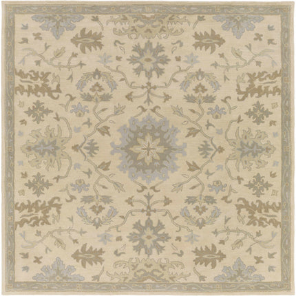 Hazen 1197 Hand Tufted Light Beige Wool Rug Rugs TriadCommerceInc 8' Square