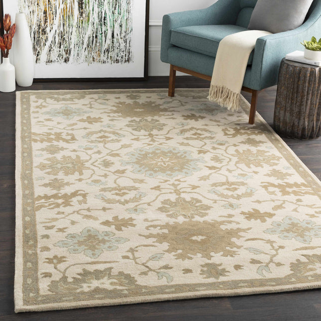 Hazen 1197 Hand Tufted Light Beige Wool Rug Rugs TriadCommerceInc