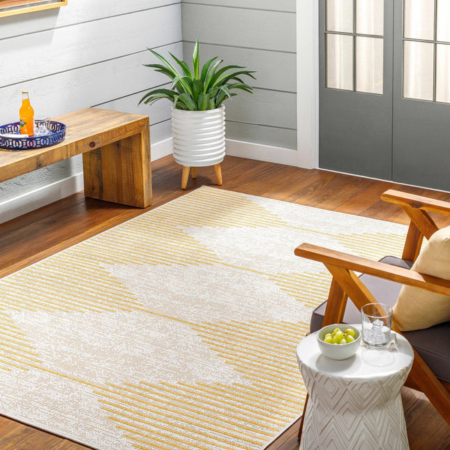 Stephan Yellow Outdoor Rug Rugs TriadCommerceInc