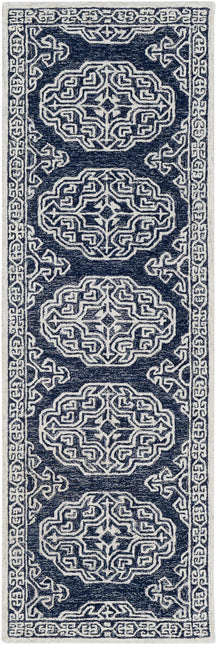 Glenoma Blue Regency Wool Rug Rugs TriadCommerceInc 2'6" x 8' Runner