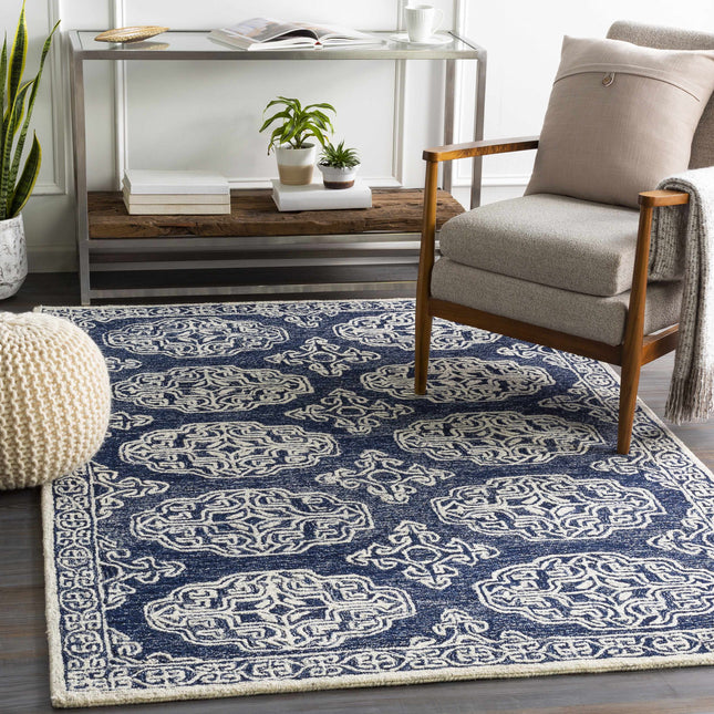 Glenoma Blue Regency Wool Rug Rugs TriadCommerceInc