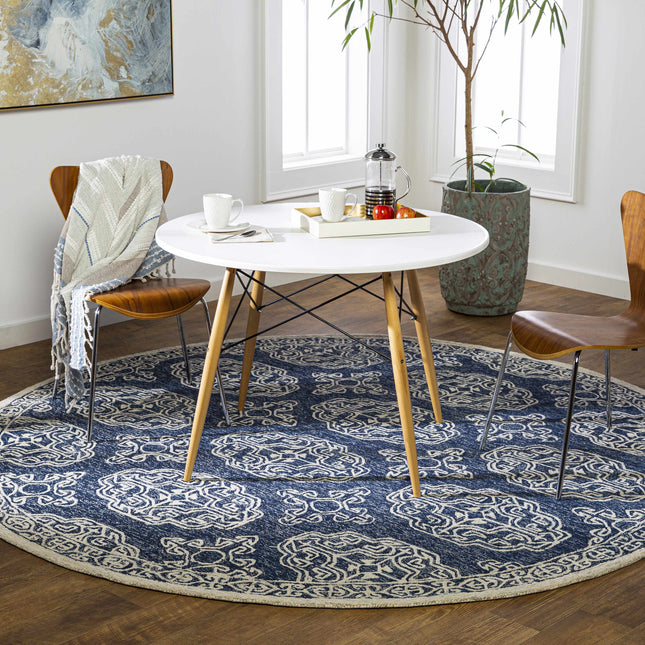 Glenoma Blue Regency Wool Rug Rugs TriadCommerceInc