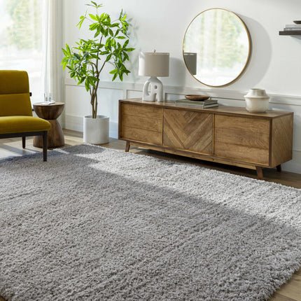 Siari Solid Medium Gray Shag Rug Rugs TriadCommerceInc 7'10" x 10' Rectangle