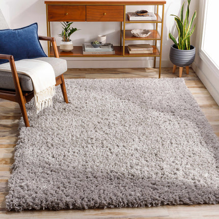 Siari Solid Medium Gray Shag Rug Rugs TriadCommerceInc