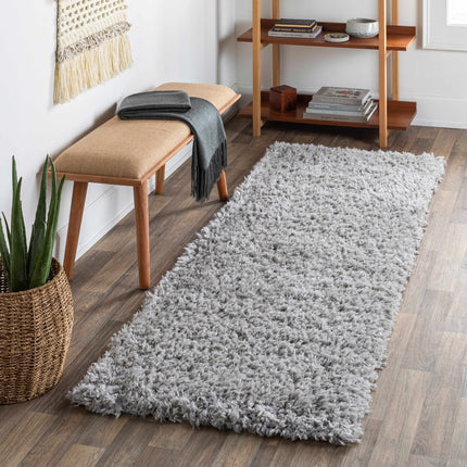 Siari Solid Medium Gray Shag Rug Rugs TriadCommerceInc