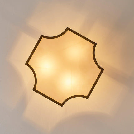 3-Light Vintage Golden LED Semi Flush Mount Ceiling Light Home Decor > Lighting > Ceiling Lights TriadCommerceInc