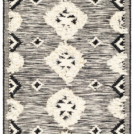 Gardner Cream on Gray Wool Tassel Rug - Clearance Rugs TriadCommerceInc * 2'6" x 8' Runner